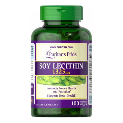 Puritan's Pride, Soy Lecithin, 1325 mg, 100 Rapid Release Softgels Puritan's Pride