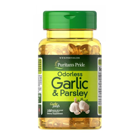 Puritan's Pride, Odorless Garlic & Parsley, 100 mg, 100 Rapid Release Softgels Puritan's Pride