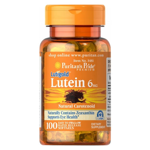 Puritan's Pride, Lutein with Zeaxanthin, 6 mg, 100 Softgels Puritan's Pride