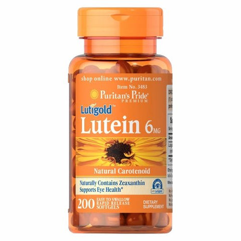Puritan's Pride, Lutein with Zeaxanthin, 6 mg, 200 Softgels Puritan's Pride