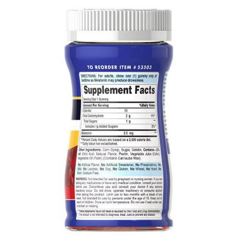 Puritan's Pride, Melatonin, 2.5 mg, Strawberry 60 Gummies Puritan's Pride