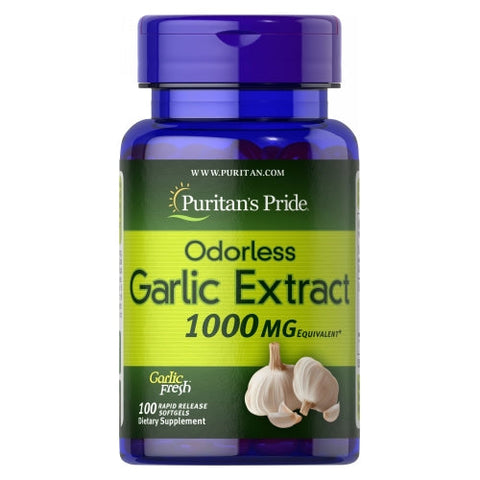 Puritan's Pride, Odorless Garlic, 1000 mg, 100 Rapid Release Softgels Puritan's Pride