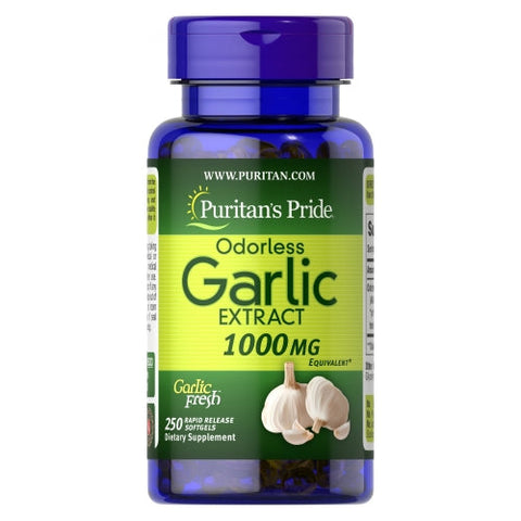 Puritan's Pride, Odorless Garlic, 1000 mg, 250 Rapid Release Softgels Puritan's Pride
