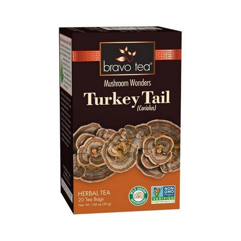 Bravo Tea & Herbs, Turkey Tail Mushroom Herbal Tea, 20 Bags Bravo Tea & Herbs