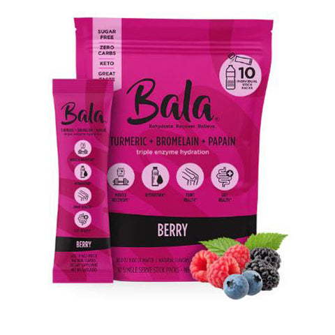 Bala Enzyme, Bala Enzyme Drink Stick Pack Berry, 8 Counts Bala Enzyme