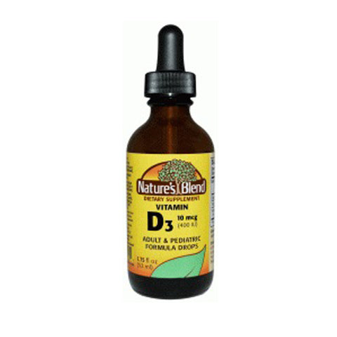 Nature's Blend, Vitamin D3 Liquid With Dropper, 10 mcg (400IU), 1.75 Oz Nature's Blend