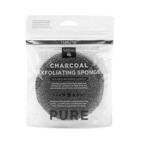Earth Therapeutics, Chorcoal Exfoliating Round Sponge, 1 Count Earth Therapeutics