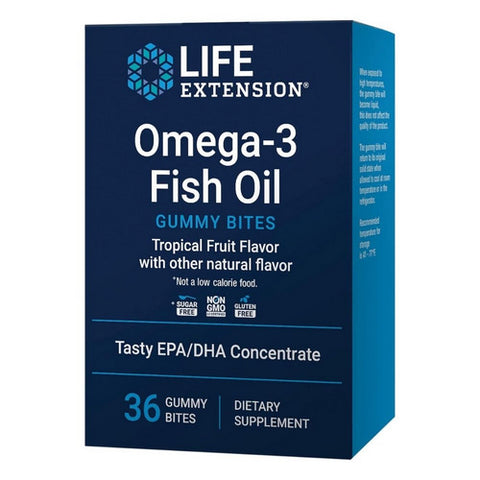 Life Extension, Omega-3 Fish Oil Gummy Bites, 36 Gummies Life Extension