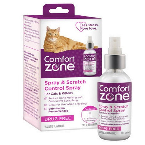 Comfort Zone Comfort Zone Scratch Deterrent and Cat Calming Spray, 2 ounces-59.2 mL 1 Each/2 Oz by Comfort Zone