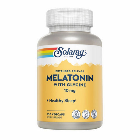 Solaray, Extended Release Melatonin With Glycine, 10 Mg, 100 Veg Caps Solaray
