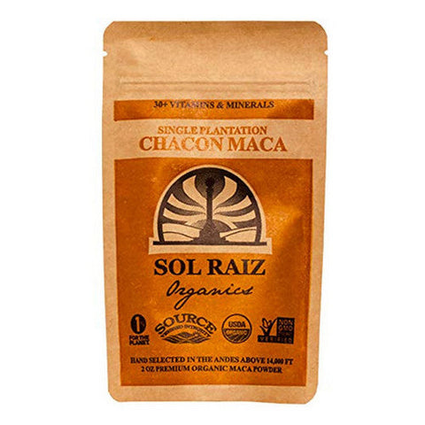 Sol Raiz Organics, Organic Chacon Maca Powder Pouch, 2 Oz Sol Raiz Organics