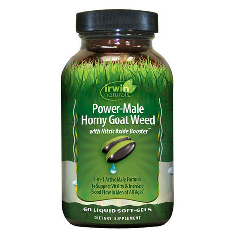 Irwin Naturals, Power-Male Horny Goat Weed With Nitric Oxide Booster, 60 Softgels Irwin Naturals