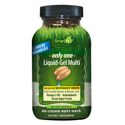 Irwin Naturals, Only One Liquid-Gel Multi Without Iron, 60 Softgels Irwin Naturals