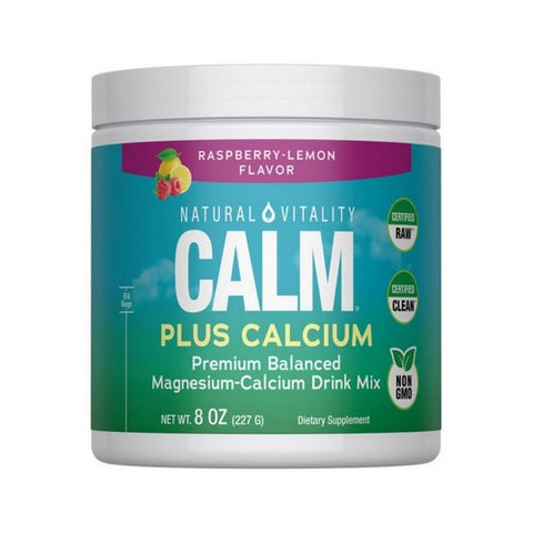 Natural Vitality, CALM Plus Calcium Raspberry Lemon, Raspberry-Lemon 8 Oz Natural Vitality