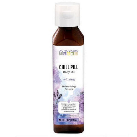 Aura Cacia, Chill Pill Body Oil, 4 Oz Aura Cacia