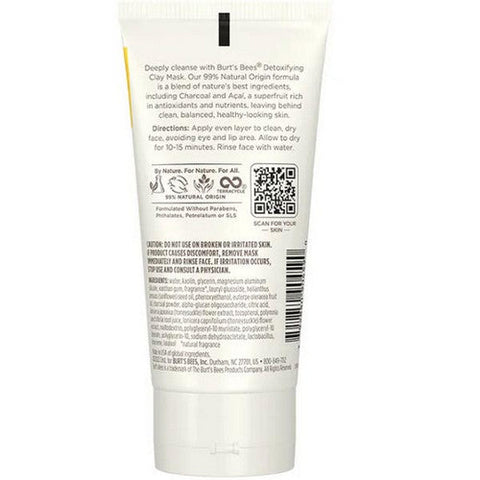 Burts Bees, Facial Care Detoxifying Clay Mask, 2.5 Oz Burts Bees