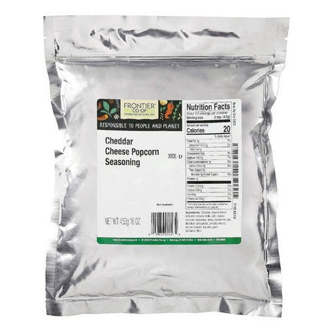 Frontier Coop, Cheddar Cheese Popcorn Seasoning, 1 Lb Frontier Coop