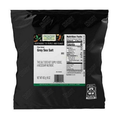 Frontier Coop, Grey Sea Salt Fine Grind, 1 Lb Frontier Coop