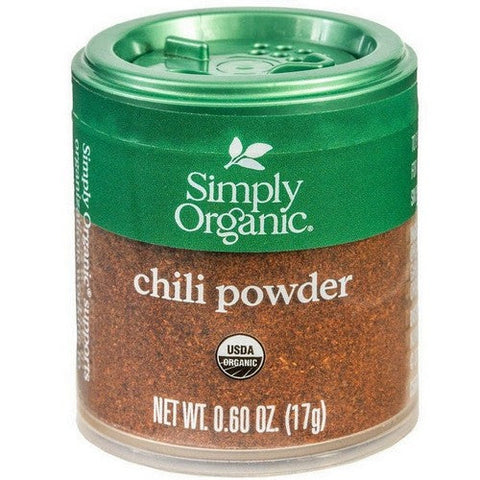 Simply Organic, Organic Chili Powder, 0.60 Oz