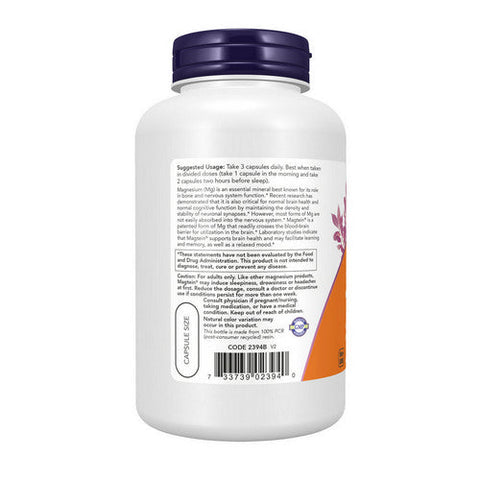 Now Foods, Magtein, 180 Veg Caps Now Foods