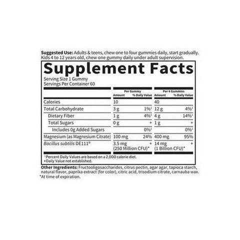Garden of Life, Dr. Formulated Magnesium with Pre and Probiotics Peach, 60 Gummies Garden of Life