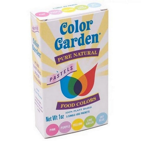 Color Garden, Pure Natural Food Colors Pastels, 5 Count Color Garden