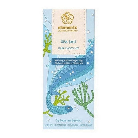 Elements Truffles, Sea Salt with Turmeric Infusion 70% Cacao Artisanal Chocolate, 2 Oz