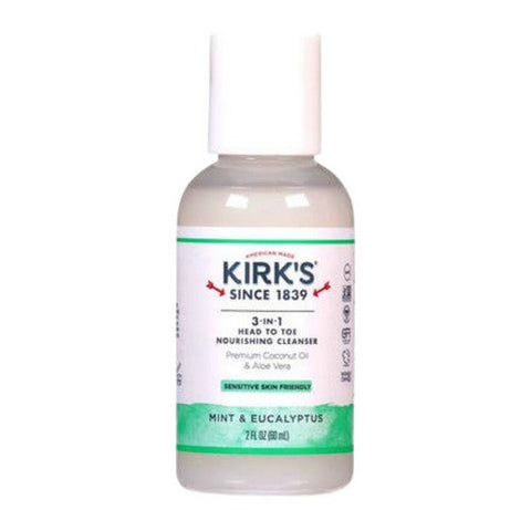 Kirk's Natural Products, Mint And Eucalyptus 3-in-1 Castile Soap, 2 Oz Kirk's Natural Products