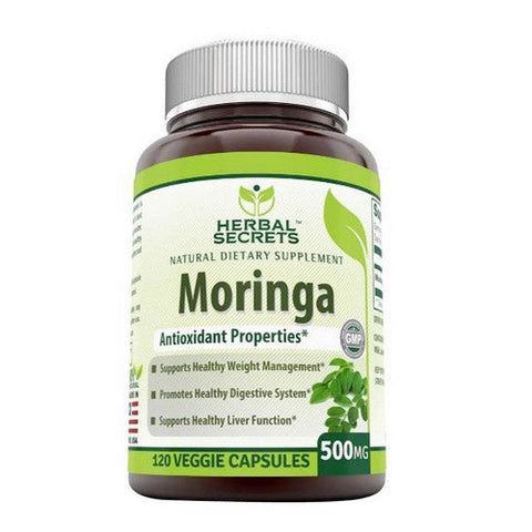 Amazing Nutrition, Herbal Secrets Moringa 4:1 Extract, 500 mg, 120 VegCaps Amazing Nutrition