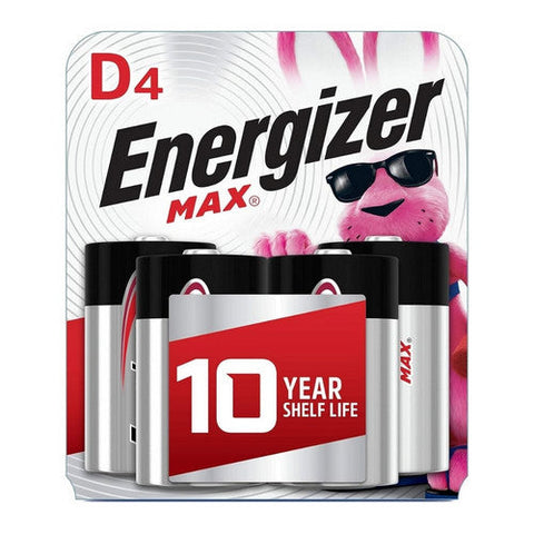Energizer, Max D Alkaline Batteries, 4 Each Energizer
