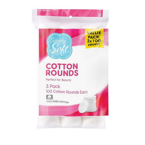 Simply Soft, Premium Cotton Rounds, 300 Count Simply Soft