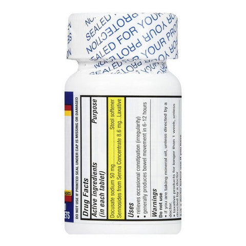 Basic Drugs, Senna-S Laxative With Stool Softener, 100 Tabs Basic Drugs