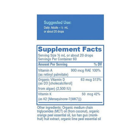 Bold Botanica, Bold D3-K2-A Liquid Complex, 1 Oz Bold Botanica