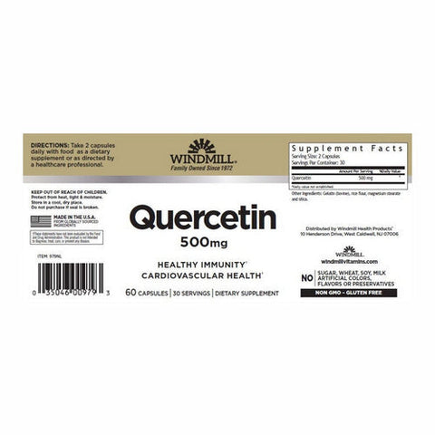 Windmill, Quercetin, 500 Mg, 60 Capsules Windmill