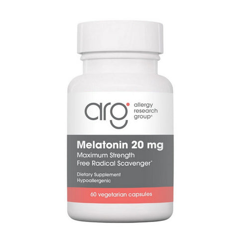 Nutricology/ Allergy Research Group, Melatonin High Potency Melatonin, 20 Mg, 60 Veg Caps Nutricology/ Allergy Research Group
