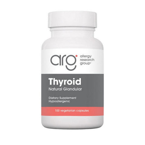 Nutricology/ Allergy Research Group, Thyroid Natural Glandular, 100 Veg Caps Nutricology/ Allergy Research Group