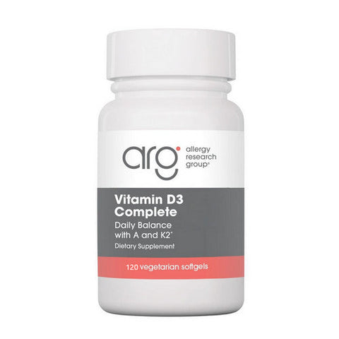 Vitamin D3 Complete Daily Balance with A and K2 120 Softgels by Nutricology/ Allergy Research Group