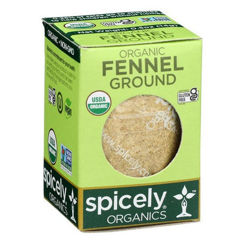 Spicely Organics, Organic Fennel Ground, 0.5 Oz (Case Of 6) Spicely Organics