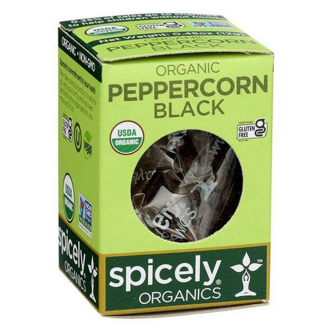 Spicely Organics, Organic Peppercorn Black, 0.45 Oz (Case Of 6) Spicely Organics