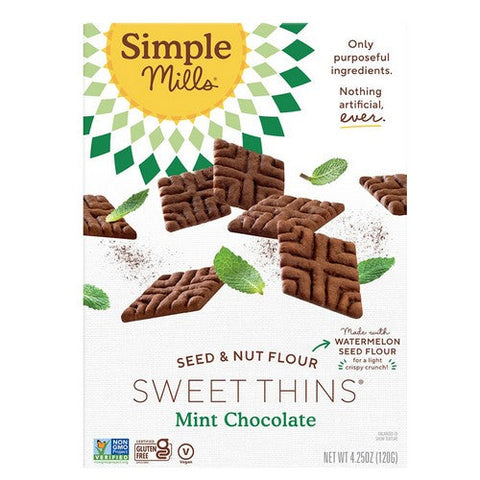 Simple Mills, Sweet Thins Chocolate Mint Gluten Free, 4.25 Oz (Case Of 6) Simple Mills