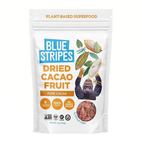 Blue Stripes, Dried Cacao Fruit, 4 Oz (Case Of 6) Blue Stripes