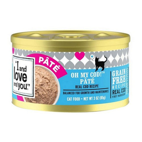 I And Love And You, Oh My Cod Pate Fish Flavor Wet Cat Food, 3 Oz(Case Of 24) I And Love And You