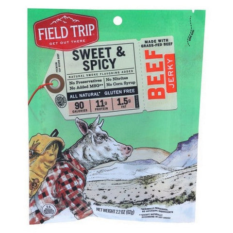 Fieldtrip, Sweet And Spicy Barbecue Beef Jerky, 2.2 Oz(Case Of 9) Fieldtrip