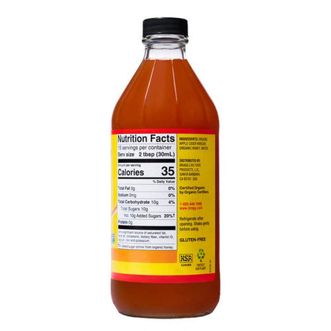 Bragg, Original Apple Cider Honey Vinegar, 16 Oz(Case Of 12) Bragg