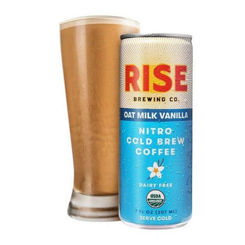 Rise Brewing Co, Oat Milk Vanilla Nitro Cold Brew, 7 Oz(Case Of 12) Rise Brewing Co