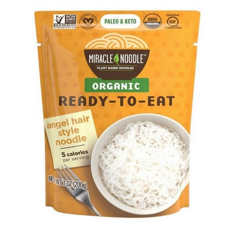 Miracle Noodle, Organic Angel Hair Noodles, 7 Oz(Case Of 6) Miracle Noodle