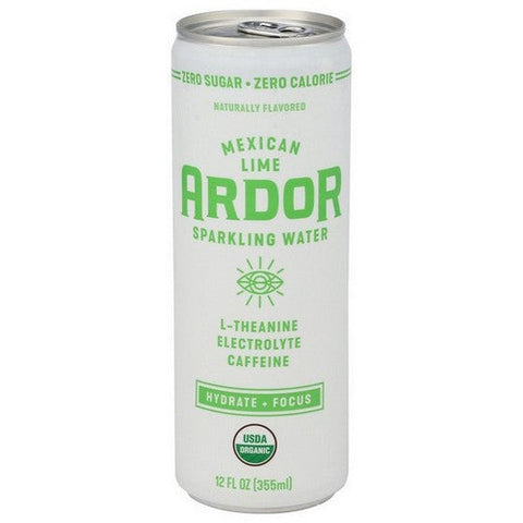 Ardor Organic, Mexican Lime Sparkling Water, 12 Oz(Case Of 12) Ardor Organic