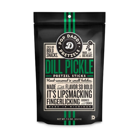 Pop Daddy Snacks, Dill Pickle Pretzels, 7.5 Oz(Case Of 12) Pop Daddy Snacks