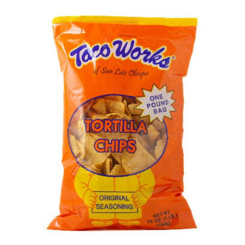 Taco Works, Original Seasoning Tortilla Chips, 16 Oz(Case Of 10) Taco Works