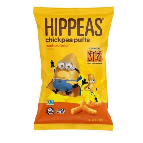 Hippeas, Chickenpea Nacho Puff, 4 Oz(Case Of 12) Hippeas